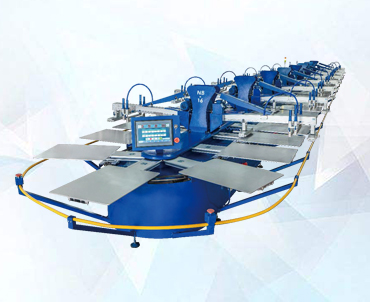 Oval screen printing machine